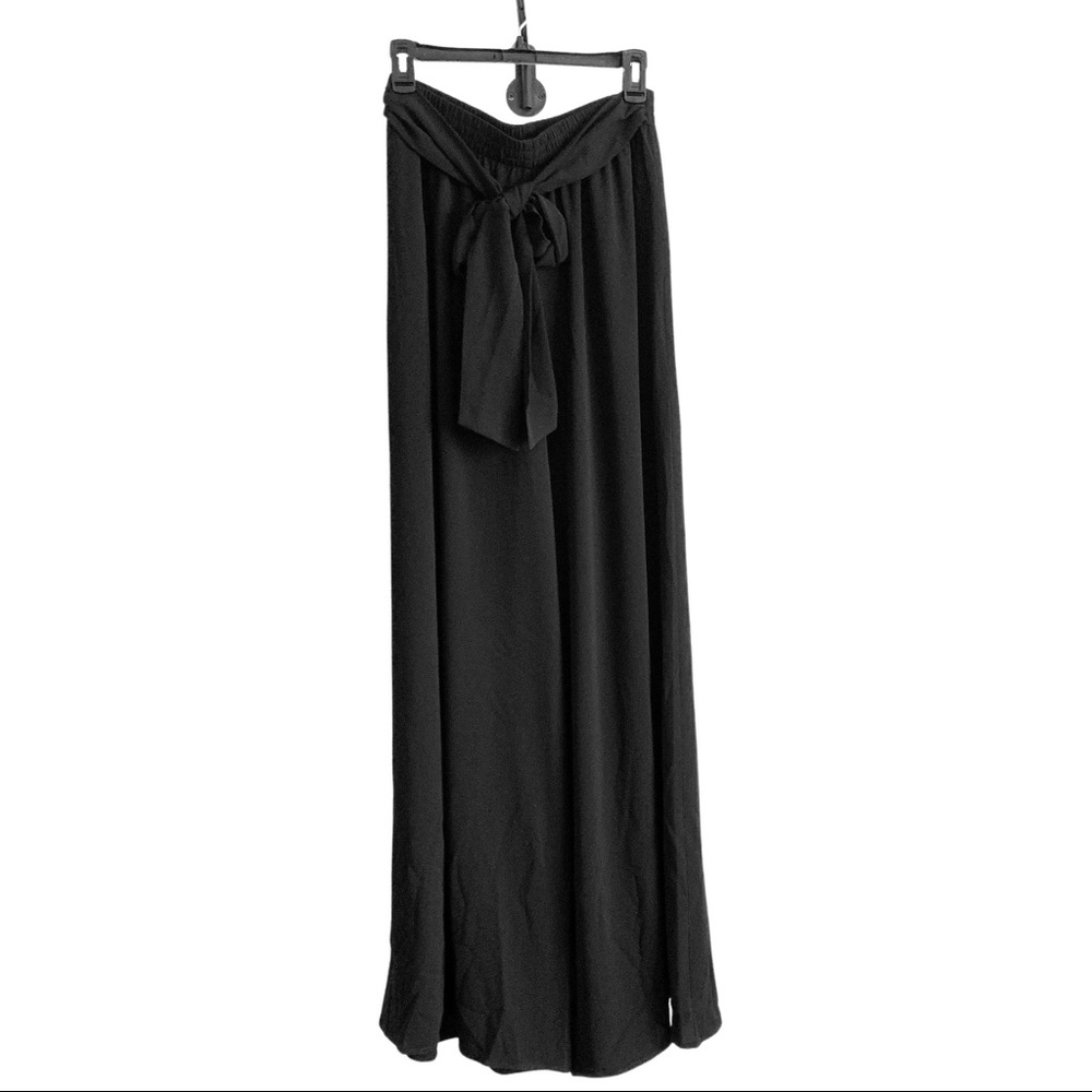 Show me your mumu black irwin tie wide leg pants